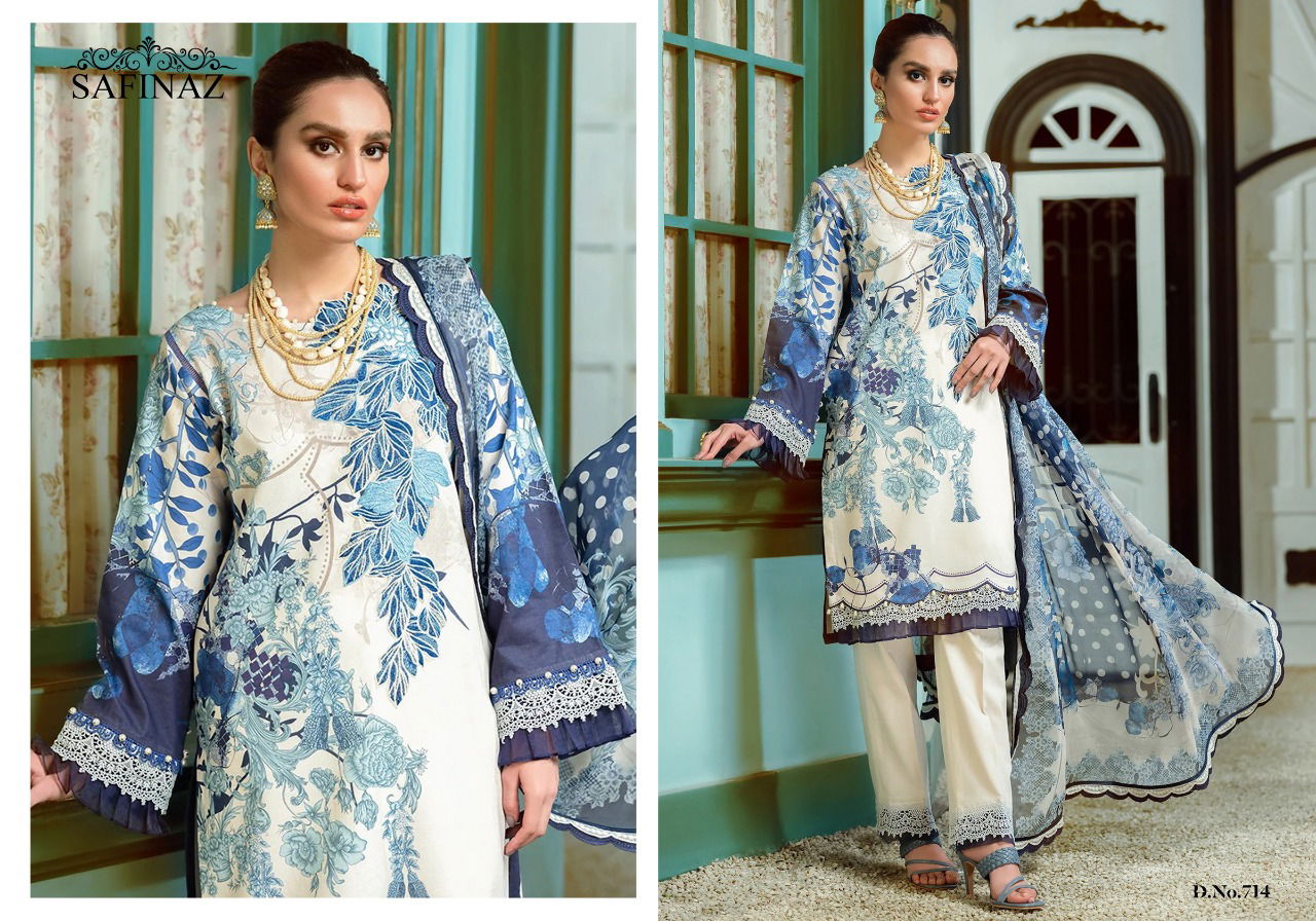 Safinaz Firdous 7 Designer Ethnic Wear Lawn Cotton Pakistani Salwar Kameez Collection